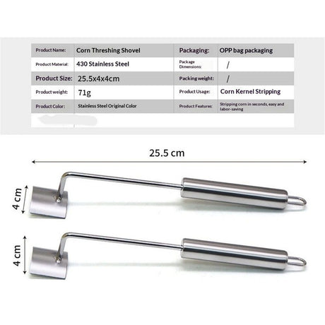 2 pack New Magic Corn Peelers, Long Handle Stainless Steel Corn Stripping Tool, Corn Stripper Corn Cob Stripper Tool, Stainless Steel Corn Thresher with Ergonomic Handle, Kitchen Gadget