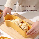 Fruit Slicer Banana Cutter, Strawberry Slicer, Cucumber, Speed for Egg Hot Dog Grape, Strawberry Cutter kitchen gadget(Yellow)