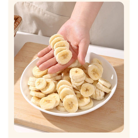 Fruit Slicer Banana Cutter, Strawberry Slicer, Cucumber, Speed for Egg Hot Dog Grape, Strawberry Cutter kitchen gadget(Yellow)