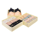 Simple Houseware Sock Drawer Organizer for Dresser/Closet/Bedroom, 3 Pack, Beige（Only storage bags available）
