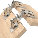 2 Pack Soft Close Cabinet Hinges, Slow Smooth Hidden Frameless Lazy Susan Hinge, Concealed Hardware Surface Mount, Lid Support Trap Door, Self Closing for Corner, Kitchen Cupboard（Excluding screws）