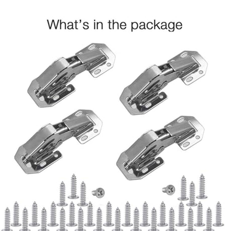 6 pack Lock Connection-Concealed Cabinet Hinges Hinges for Kitchen Cabinet, Invisible Cabinet Hinges for Cupboards, Wardrobes