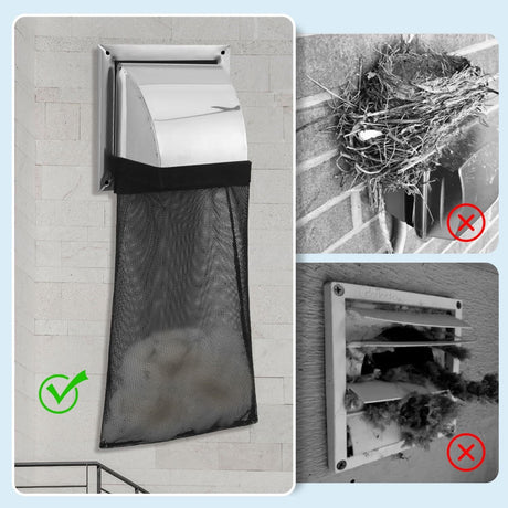 6Pcs Dryer Vent Lint Catcher Bags, Lint Trap Catcher for Dryer Vent for Outside,Dust Bag Lint Bag Outdoor Dryer Vent, Lint Catcher for Dryer Vent Outside