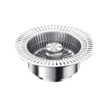 Kitchen Sink Drain Strainer and Stopper Combo, Stainless Steel Pop-Up Sink Stopper & Drain Strainer for Standard Drains, Ideal Sink Protectors for Kitchen Sink