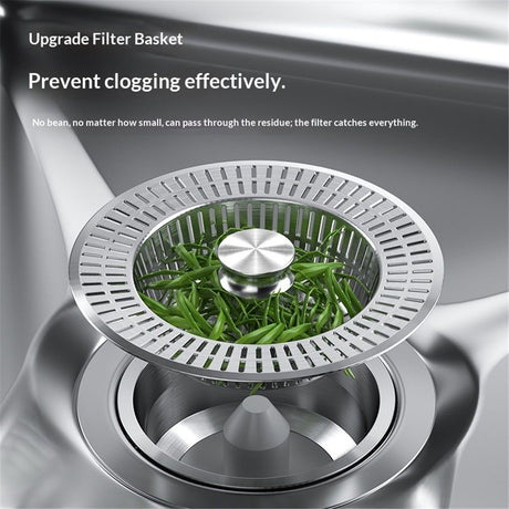 Kitchen Sink Drain Strainer and Stopper Combo, Stainless Steel Pop-Up Sink Stopper & Drain Strainer for Standard Drains, Ideal Sink Protectors for Kitchen Sink