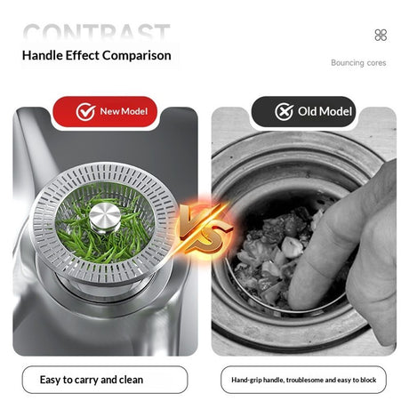 Kitchen Sink Drain Strainer and Stopper Combo, Stainless Steel Pop-Up Sink Stopper & Drain Strainer for Standard Drains, Ideal Sink Protectors for Kitchen Sink