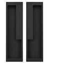 Zinc Alloy Flush Pull Handles, 2pcs Embedded Sliding Door Handle with Hidden Screws, 7.95'' Modern Simple Door Pull Handle for Sliding Barn Drawer Cupboard Wardrobe/Matte Black