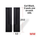 Zinc Alloy Flush Pull Handles, 2pcs Embedded Sliding Door Handle with Hidden Screws, 7.95'' Modern Simple Door Pull Handle for Sliding Barn Drawer Cupboard Wardrobe/Matte Black