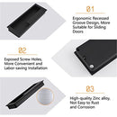 Zinc Alloy Flush Pull Handles, 2pcs Embedded Sliding Door Handle with Hidden Screws, 7.95'' Modern Simple Door Pull Handle for Sliding Barn Drawer Cupboard Wardrobe/Matte Black