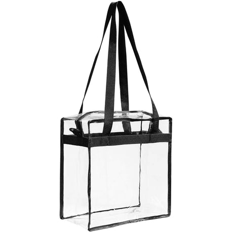 2pcs Clear Bags 30*30*15cm Stadium Approved Clear Tote Bag with Zipper Closure Crossbody Shoulder Bag with Adjustable Strap