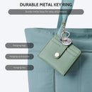 Slim Wallet for Women,Blocking Bifold Credit Card Holder with Zipper Coin Pocket,ID Window,Keychain（green）