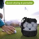 3 Golf Ball Bag, Golf Bag Organizer Golfs Ball Pouch Balls Storage Bags Nylon Mesh Bags Sports Drawstring Pouch for Small Balls Organizer Pings Pong Storage（black）
