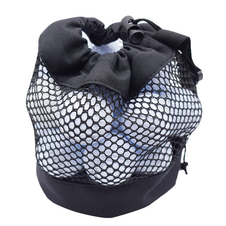 3 Golf Ball Bag, Golf Bag Organizer Golfs Ball Pouch Balls Storage Bags Nylon Mesh Bags Sports Drawstring Pouch for Small Balls Organizer Pings Pong Storage（black）