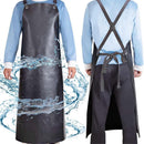 Waterproof Rubber Apron, Chemical Resistant Work Apron for Dishwashing,Dog Grooming,Cleaning,Butcher -Black