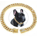 Dog Chain Collar   Wide Diamond Collar Large Dog Necklace Metal Pet Crystal Collar Jewelry Accessories for Medium Large Dogs(8 Inch)golden