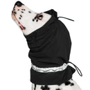 Dog Calming Hoodie with Dog Ear Cover, Waterproof Reflective Ear Protection for Anxiety Relief and Noise Cancellation during Fireworks - Black M