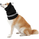 Dog Calming Hoodie with Dog Ear Cover, Waterproof Reflective Ear Protection for Anxiety Relief and Noise Cancellation during Fireworks - Black M