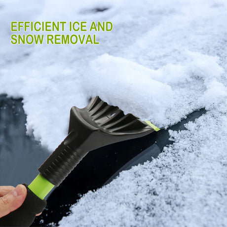 2pcs Oversized Ice Scrapers for Car Windshield, Snow Brush Scrapers Car Window Frost Removal with Foam Handle,  Large Soft Blade for  Trucks-Scratch（Upgraded Green）