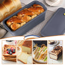 Bread Loaf Pan, New Upgrade Silicone Non-Stick Bakeware, Larger and Thicker, Foldable Bread Toast Box Mold with Lid, Baking Pans for Cakes,