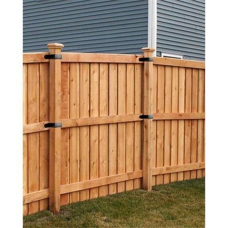 4Pcs Black Strap Heavy Duty Wood Deck Fence Tie for 4