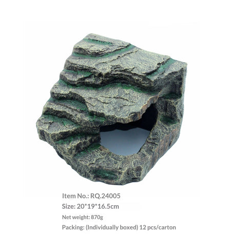 Large Resin Reptile Tank Accessories Hideouts Cave Habitat Decor for Leopard Gecko Lizards Turtle