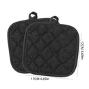 6 PCS Pot Holders for Kitchen, Cotton Potholers with Great Heat Resistance, Hot Pads,  for Cooking and Baking （17 * 17 silver black 1 piece）