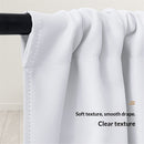 Small Window Curtains White Short 40*60cm Length Semi Blackout for Kitchen Bathroom Door Laundry Room 2pcs