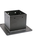 Post Stainless Steel Flange Anchor Base with Screws for Deck Railing，Black Finish (1 Pack)