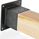 Post Stainless Steel Flange Anchor Base with Screws for Deck Railing，Black Finish (1 Pack)