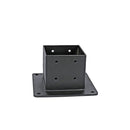 Post Stainless Steel Flange Anchor Base with Screws for Deck Railing，Black Finish (1 Pack)