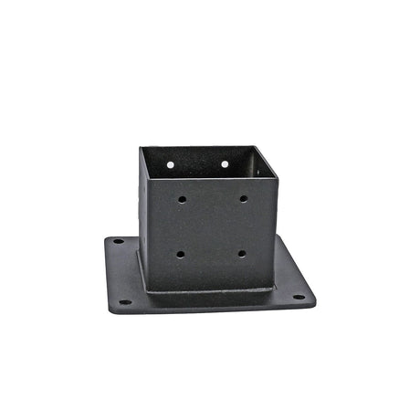 Post Stainless Steel Flange Anchor Base with Screws for Deck Railing，Black Finish (1 Pack)