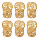 Golden Napkin Rings Set of 12 Handmade Dining Table Napkin Holder Classic Everyday Thanksgiving Holiday Christmas Festive Party Gift Farmhouse Décor