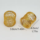 Golden Napkin Rings Set of 12 Handmade Dining Table Napkin Holder Classic Everyday Thanksgiving Holiday Christmas Festive Party Gift Farmhouse Décor