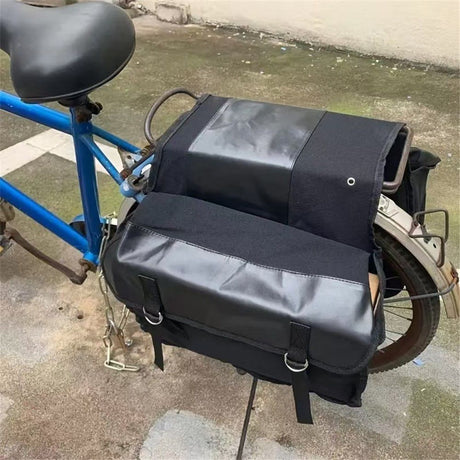 Motorcycle Saddle bags, Waterproof motorcycle saddlebags, Motorcycle Saddlebag Side Tool Bags Cycling Luggage Bag Riding Travel Canvas Waterproof (Black)