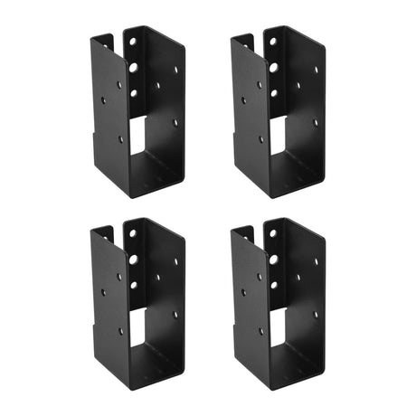 Concealed Joist Hangers, (4PCS),Outdoor Trim Concealed Flanges, for Beam,Swing, Handrail,Fence (10*4.5*5cm)