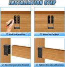 Concealed Joist Hangers, (4PCS),Outdoor Trim Concealed Flanges, for Beam,Swing, Handrail,Fence (10*4.5*5cm)