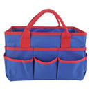 Teacher Handle Tote Bag Organizer,Tote Bag Organization for  Crafts,Art,Paper,Books,School,Sewing,Travel with Handles,Ofiice Supplies Storage (Blue+red)