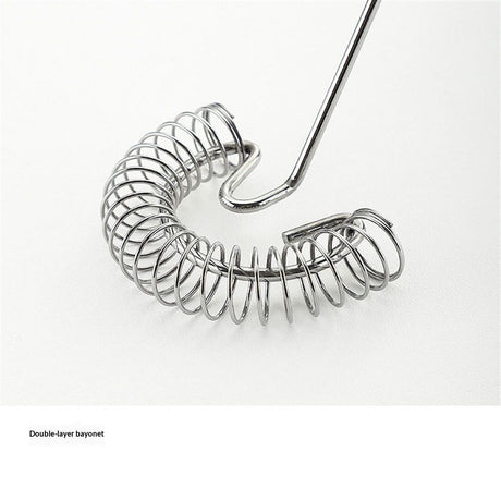 1 Pack Stainless Steel Spring Coil  Design for Eggs, Cream, Sauces, Gravy - Spiral Whipper Blender Beater Cooking Tools