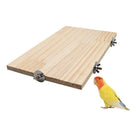 Large Bird Perch Stand Platform, Natural Wooden Small Animals Cage Accessories,  Parakeet Cockatiel Rat Hamster Guinea Pig Conure Chinchillas(35*20*1.5cm)