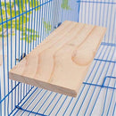 Large Bird Perch Stand Platform, Natural Wooden Small Animals Cage Accessories,  Parakeet Cockatiel Rat Hamster Guinea Pig Conure Chinchillas(35*20*1.5cm)