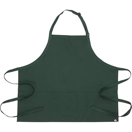 hanging apron restaurant milk tea shop baking coffee shop barbecue work clothes apron with 3 Pocket（green）