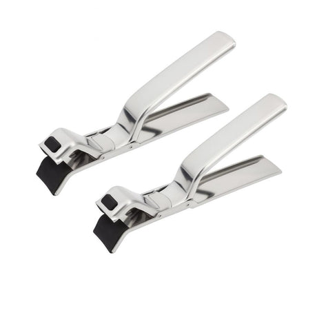 Hot Plate Gripper, Upgrade Hot Plate Gripper Tongs, Anti-Scald Stainless Steel Bowl Clip, Multi Angle Pan Clips Tool, Kitchen Utensil For Bowls Pans Dishes (2pcs)
