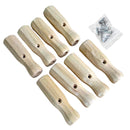 8Pcs Football Game Rod Handle Stick End Caps Grip for Desktop Soccer Table Top Foosball Table Handle Grip Replacement（wood color）