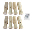 8Pcs Football Game Rod Handle Stick End Caps Grip for Desktop Soccer Table Top Foosball Table Handle Grip Replacement（wood color）