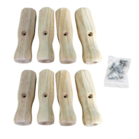 8Pcs Football Game Rod Handle Stick End Caps Grip for Desktop Soccer Table Top Foosball Table Handle Grip Replacement（wood color）