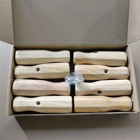 8Pcs Football Game Rod Handle Stick End Caps Grip for Desktop Soccer Table Top Foosball Table Handle Grip Replacement（wood color）