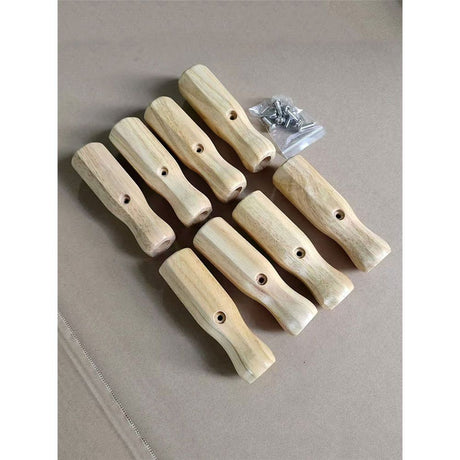 8Pcs Football Game Rod Handle Stick End Caps Grip for Desktop Soccer Table Top Foosball Table Handle Grip Replacement（wood color）