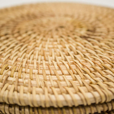 4pcs Trivets for Hot Dishes - Woven Rattan Trivets Hot Pads for Dinning Table,Kitchen Heat Resistant Straw Dish Coasters Placemats Pot Holder (16cm)
