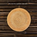 4pcs Trivets for Hot Dishes - Woven Rattan Trivets Hot Pads for Dinning Table,Kitchen Heat Resistant Straw Dish Coasters Placemats Pot Holder (16cm)