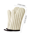 Quilted Cotton  Oven Mitts for Baking, BBQ, and Cooking Protection, Heat-Resistant Gloves for Kitchen and Grill, Comfortable Grip, Machine Washable, Reusable,  1 Pair beige